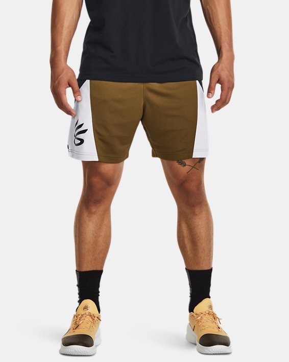 Men's Curry Splash Shorts, Brown, pdpMainDesktop image number 0